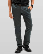 Calça Reta Algodão Petróleo