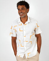 Camisa Manga Curta Azulejos: Algodão Certificado