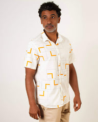 Camisa Estampa Azulejos - Algodão Certificado