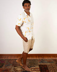 Camisa Estampa Azulejos - Algodão Certificado