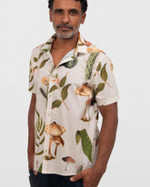 Camisa em Algodão Estampa Botânica
