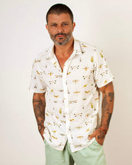 Camisa Algodão Estampa Exclusiva Libélulas