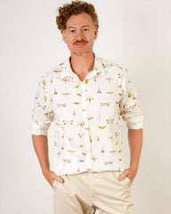 Camisa Manga Longa Estampa Libélulas | Algodão Certificado