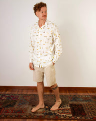 Camisa Manga Longa Estampa Libélulas | Algodão Certificado