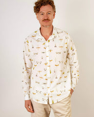 Camisa Manga Longa Estampa Libélulas | Algodão Certificado