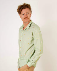 Camisa Masculina Manga Longa Estampada Bauhaus