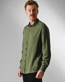 Camisa Cambraia de Linho Oliva