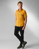 Camisa Cambraia de Linho Mostarda