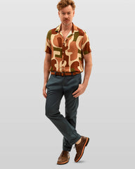 Camisa Manga Curta Estampa Burle