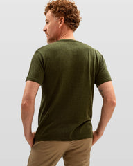 Camiseta de Tricô Verde Oliva