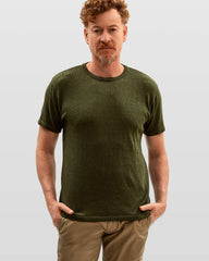 Camiseta de Tricô Verde Oliva