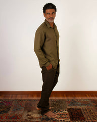 Camisa Linho Verde Oliva - Blend Premium