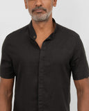 Camisa Preta Gola Mao