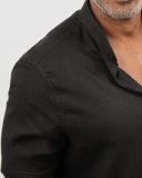 Camisa Preta Gola Mao