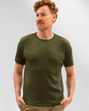 camiseta masculina de trico manga curta oliva