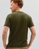 camiseta verde liva de trico manga curta