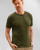detalhe da camiseta masculina de tricô