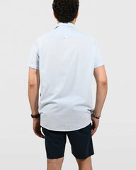 Camisa algodão azul