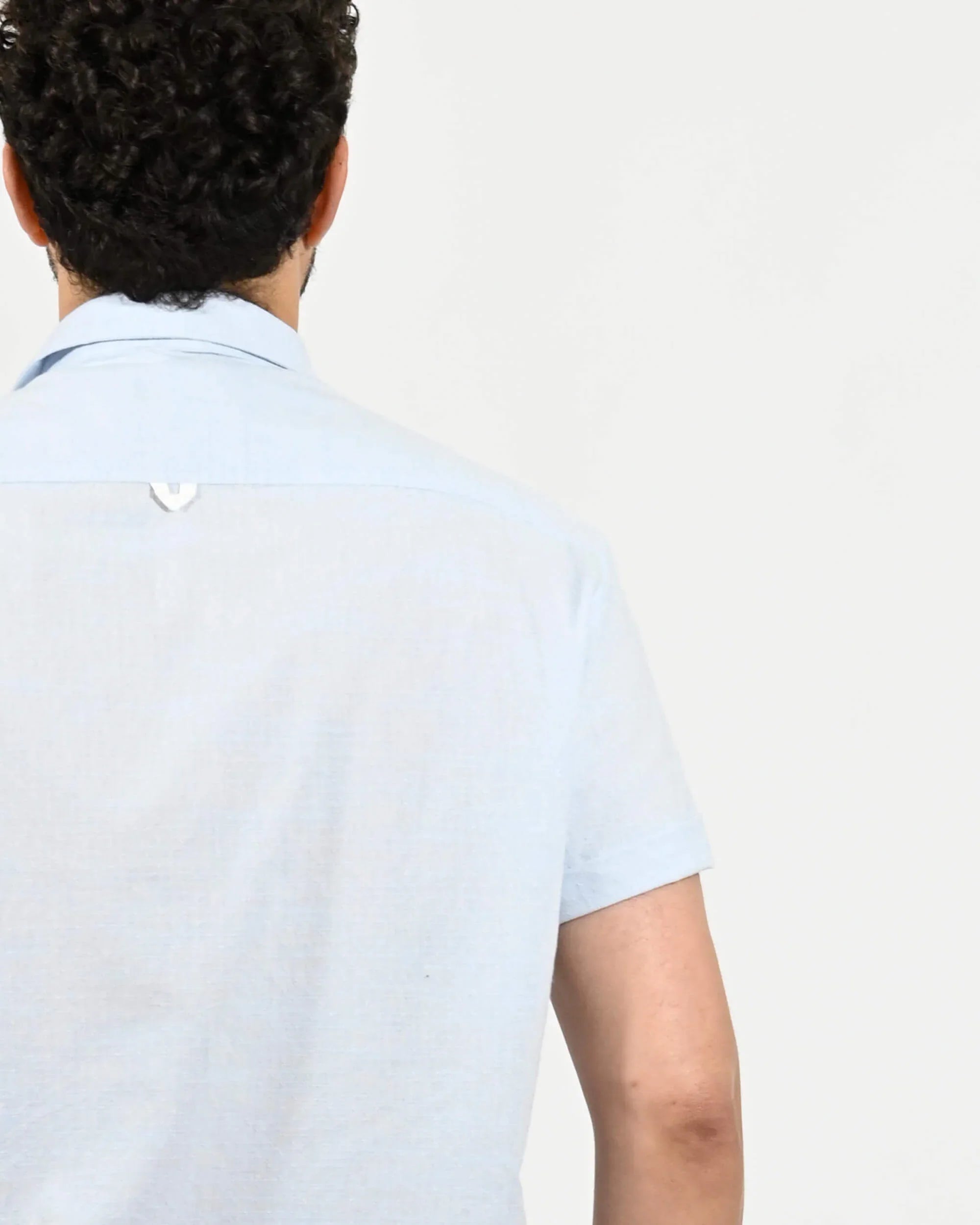Camisa algodão azul