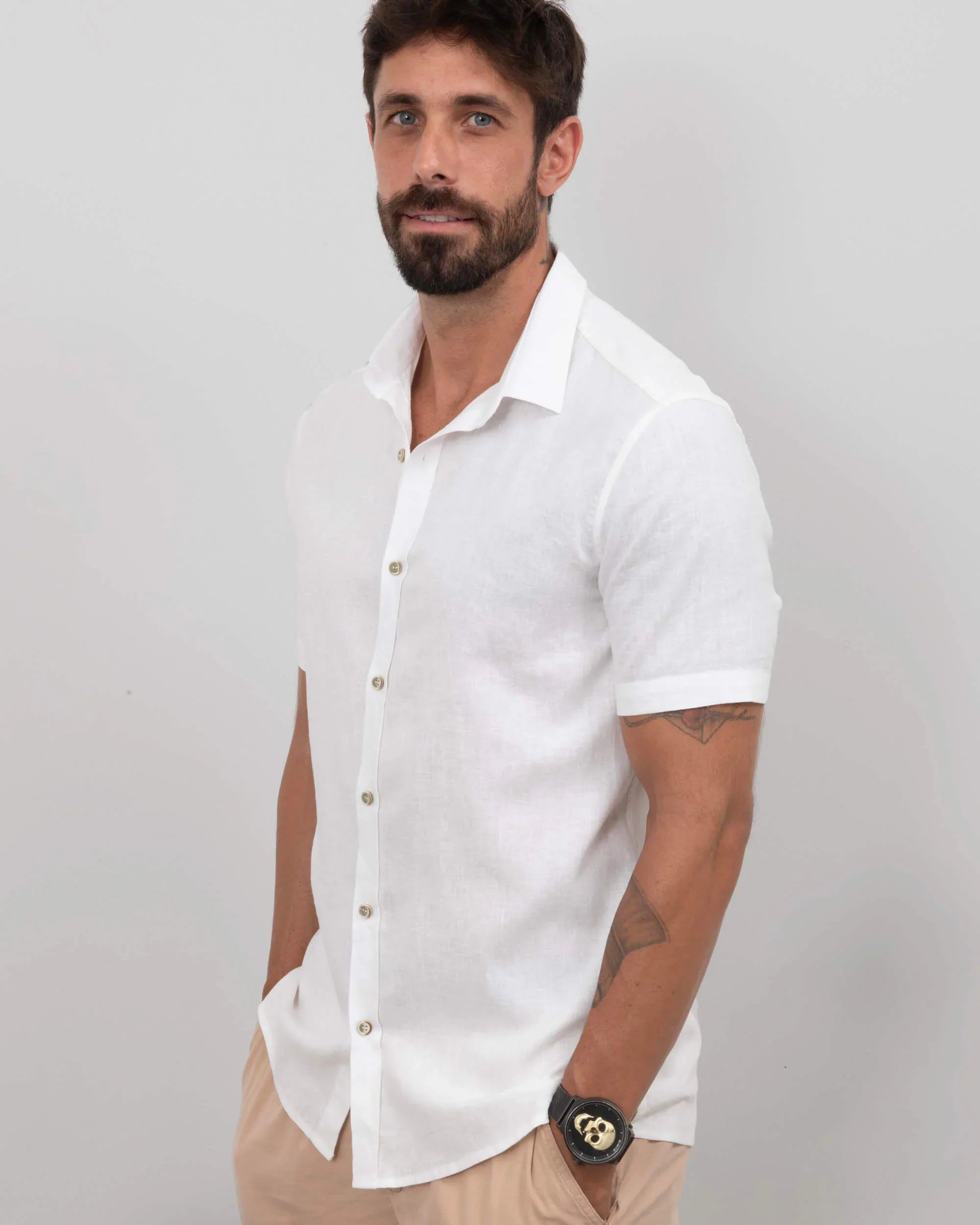 Camisa linho branca