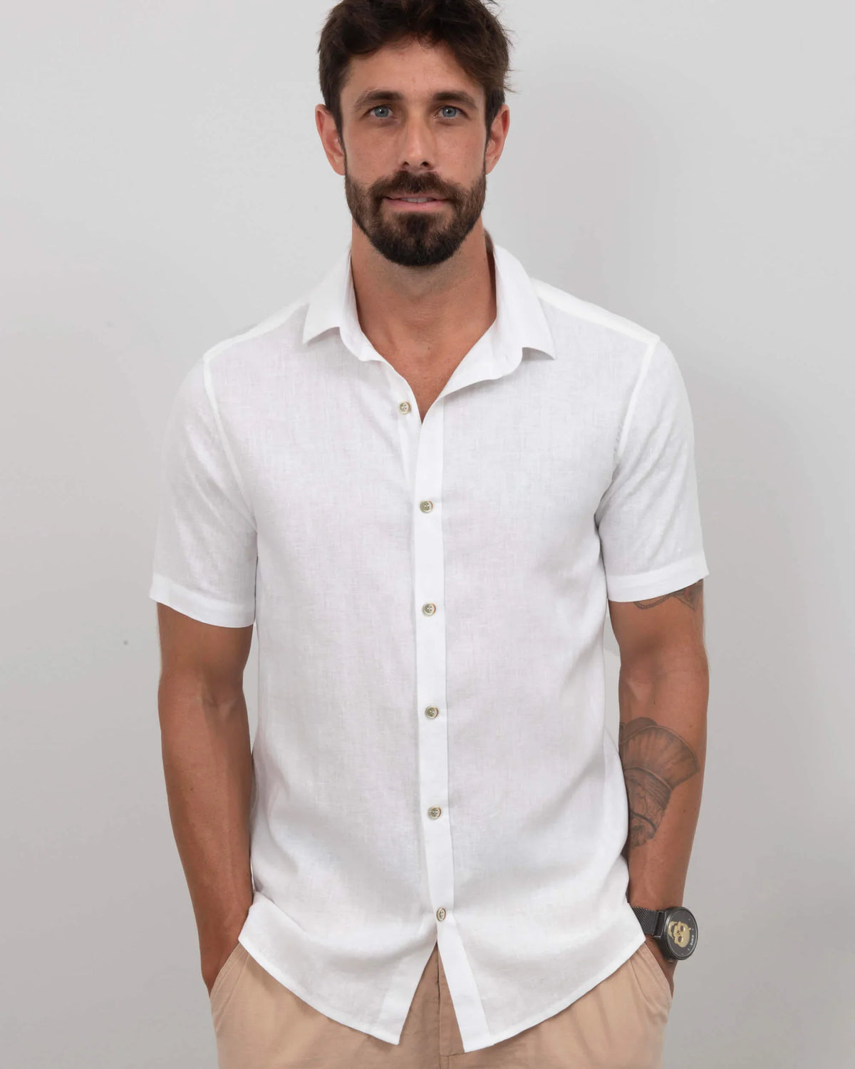 Camisa linho branca