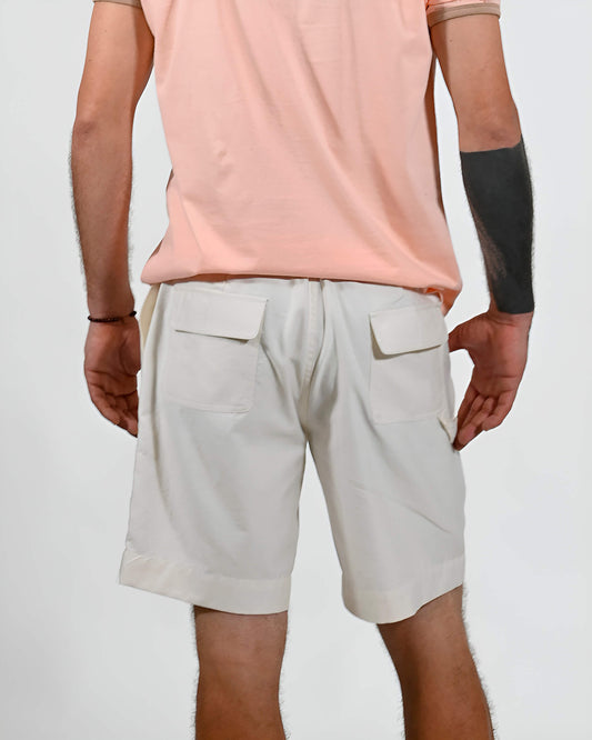 Bermuda Masculina Elástico Branca