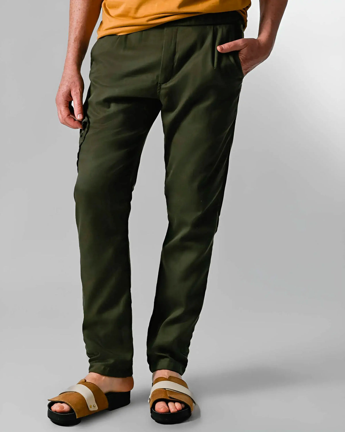 Calça de Algodão Oliva