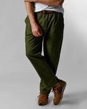 calça em sarja masculina verde oliva 