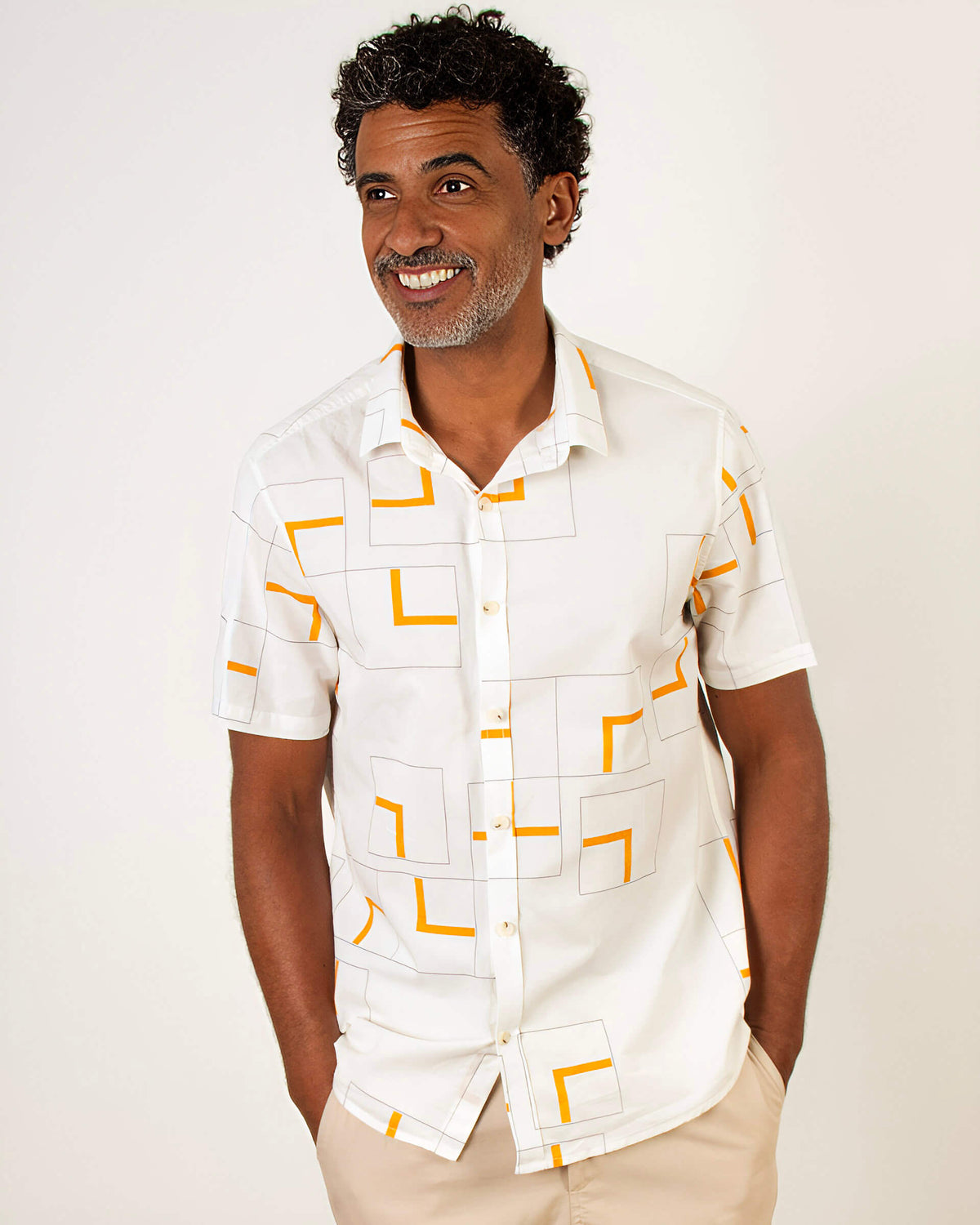 Camisa Estampa Azulejos - Algodão Certificado