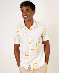 Camisa Estampa Azulejos - Algodão Certificado