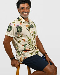 Camisa em Algodão Estampa Botânica