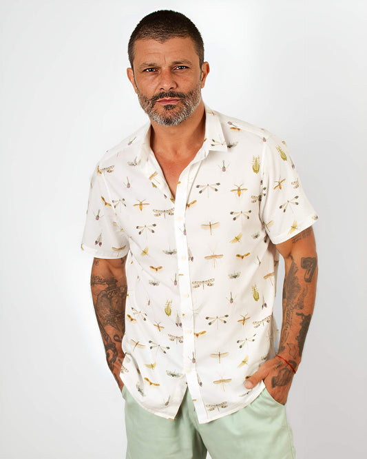 Camisa Estampa Libélulas