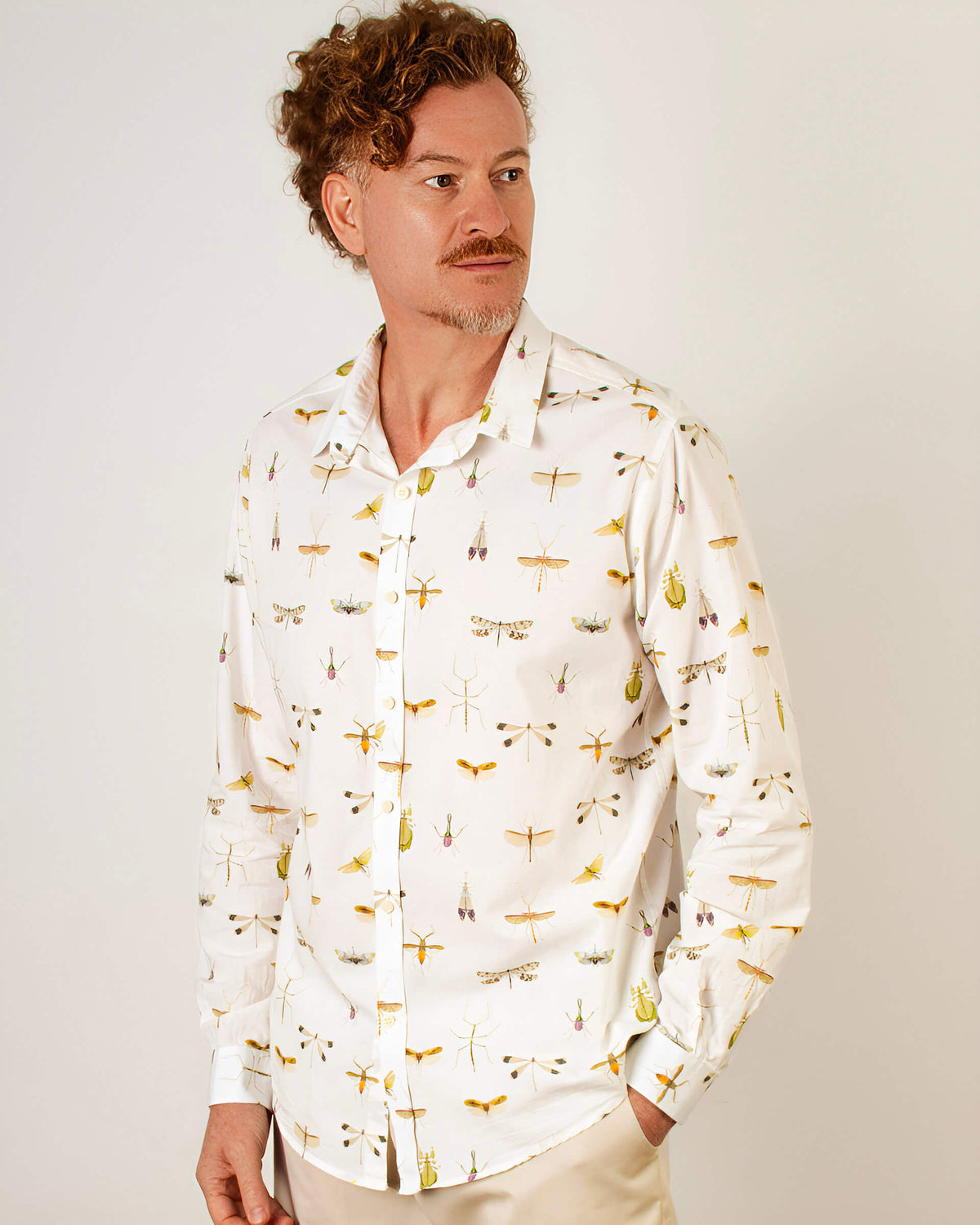 Camisa Manga Longa Estampa Libélulas | Algodão Certificado