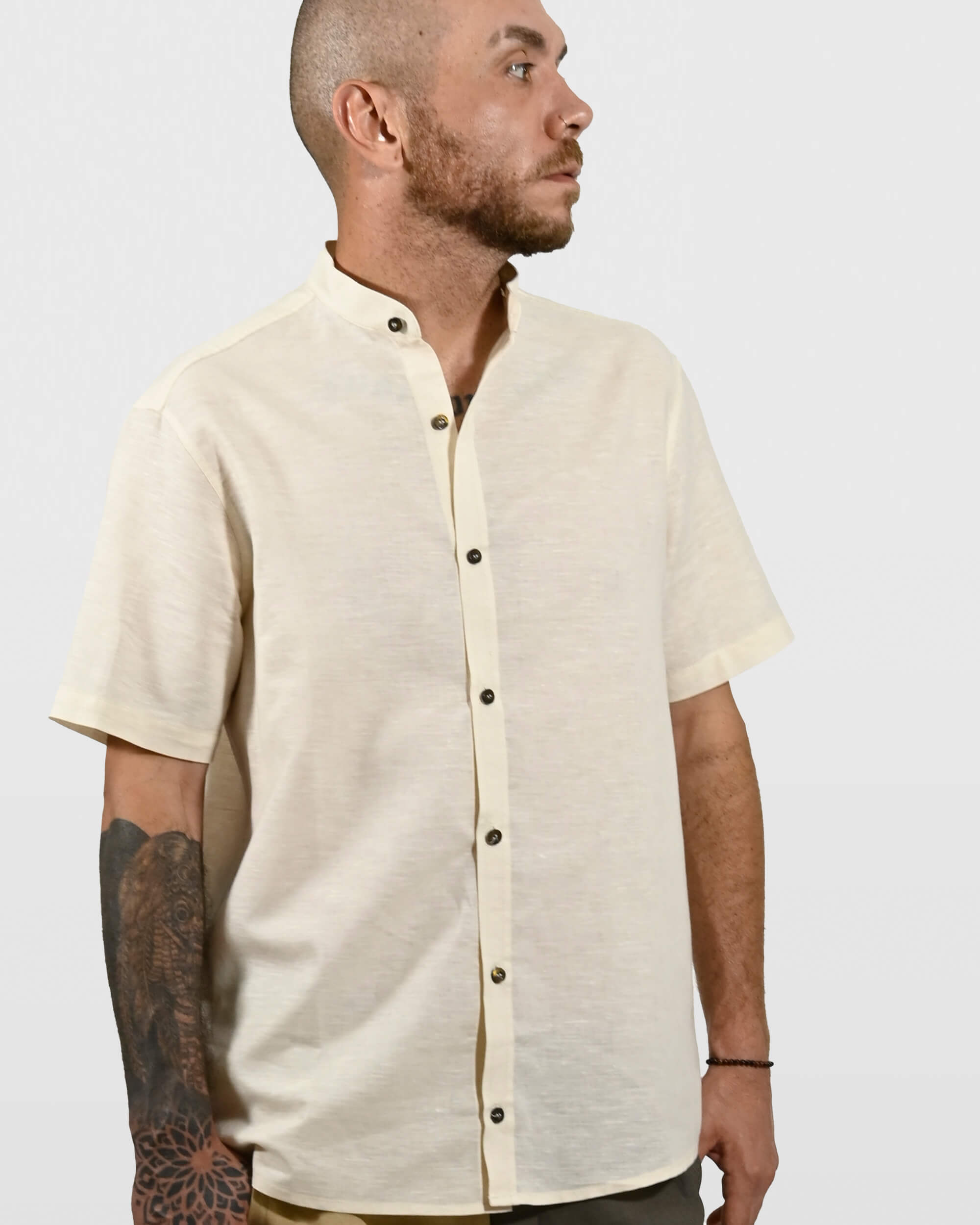 Camisa  Cânhamo  Manga Curta