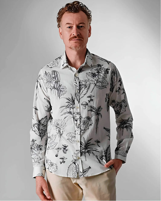 Camisa Estampa Botânica