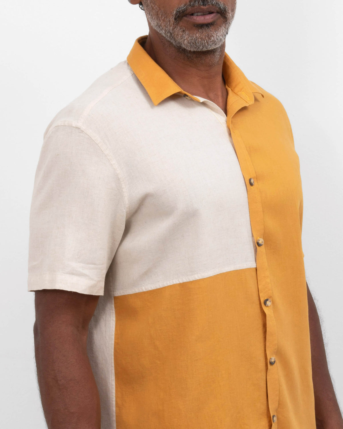 Camisa Cambraia Linho Bicolor