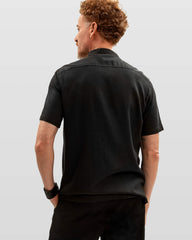 Camisa em Cambraia de Linho Preta