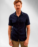 Camisa Cambraia de Linho Marinho