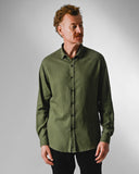 Camisa Cambraia de Linho Oliva