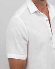 Camisa em Cambraia de Linho Branca
