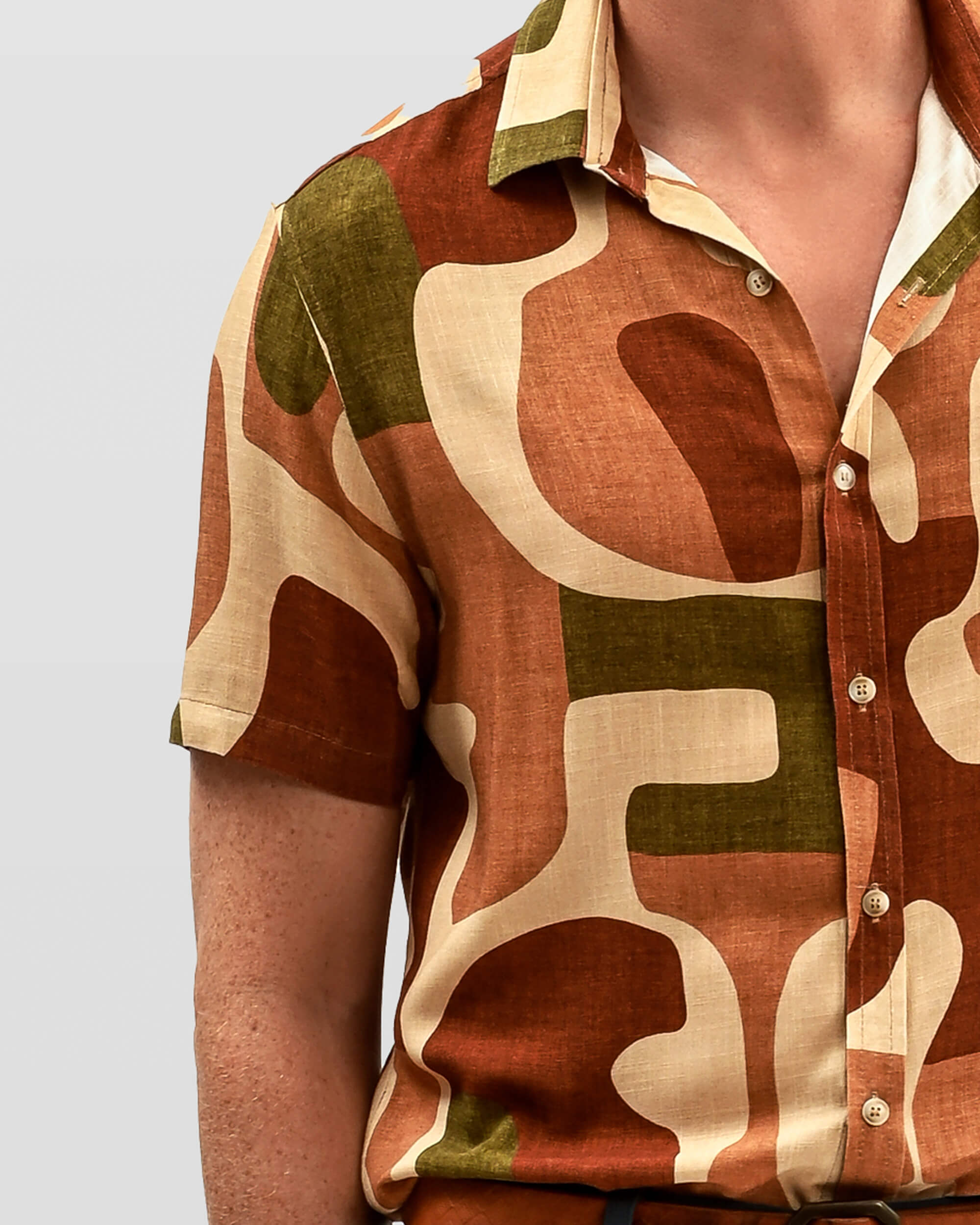 Camisa Manga Curta Estampa Burle