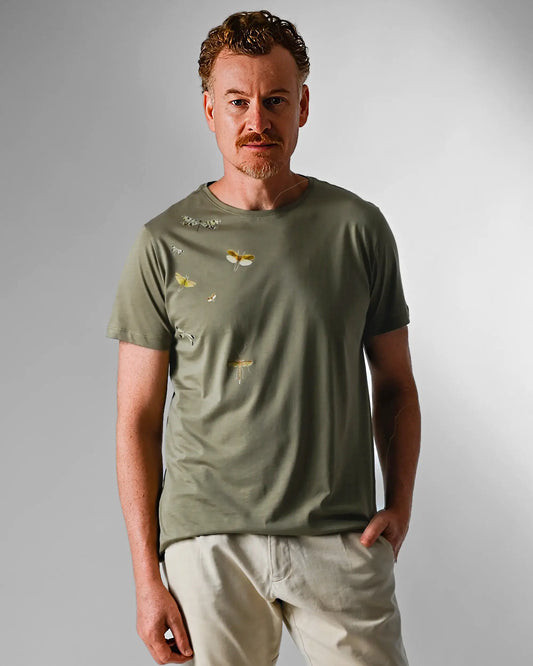 Camiseta Algodão Pima caqui