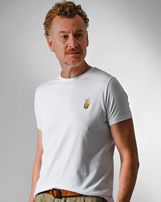 Camiseta branca estampada