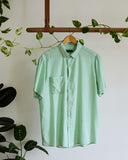 Camisa Cambraia de Linho Menta